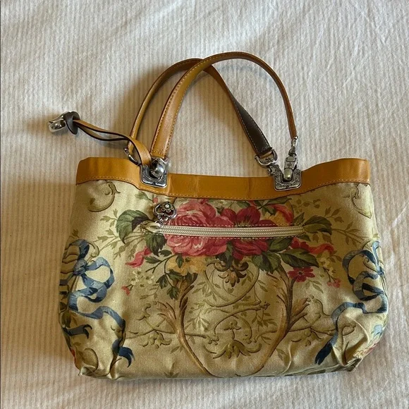 Brighton Jodi Reversible Mustard Yellow and floral Bag - Picture 4 of 9